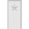 Ekena Millwork Standard Foster Star Plinth Block With Beveled Edge, 2 1/2"W x 5"H x 1"P PBP025X050X100FOS07 - alternate 3